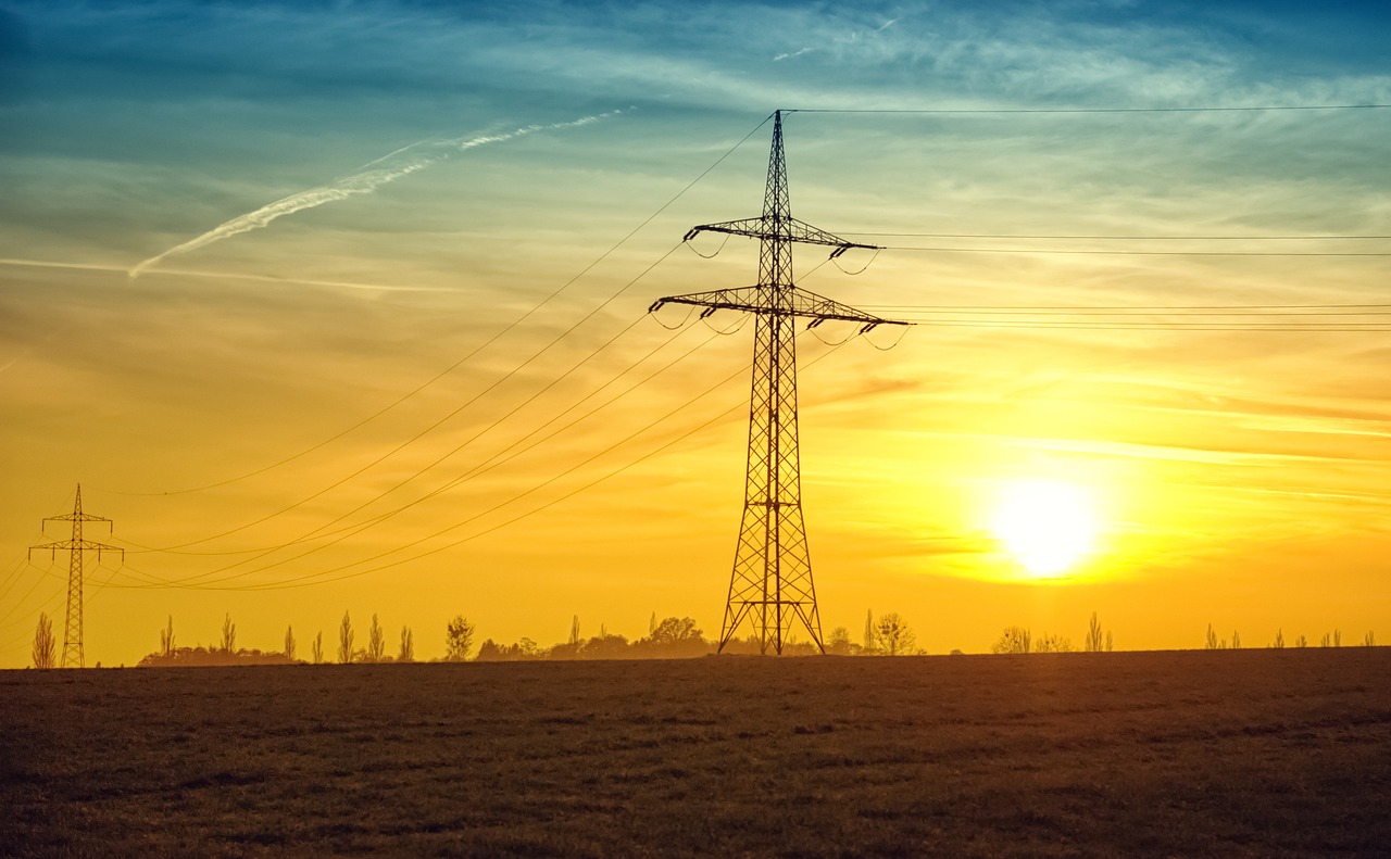 power lines, fields, sunset-532720.jpg